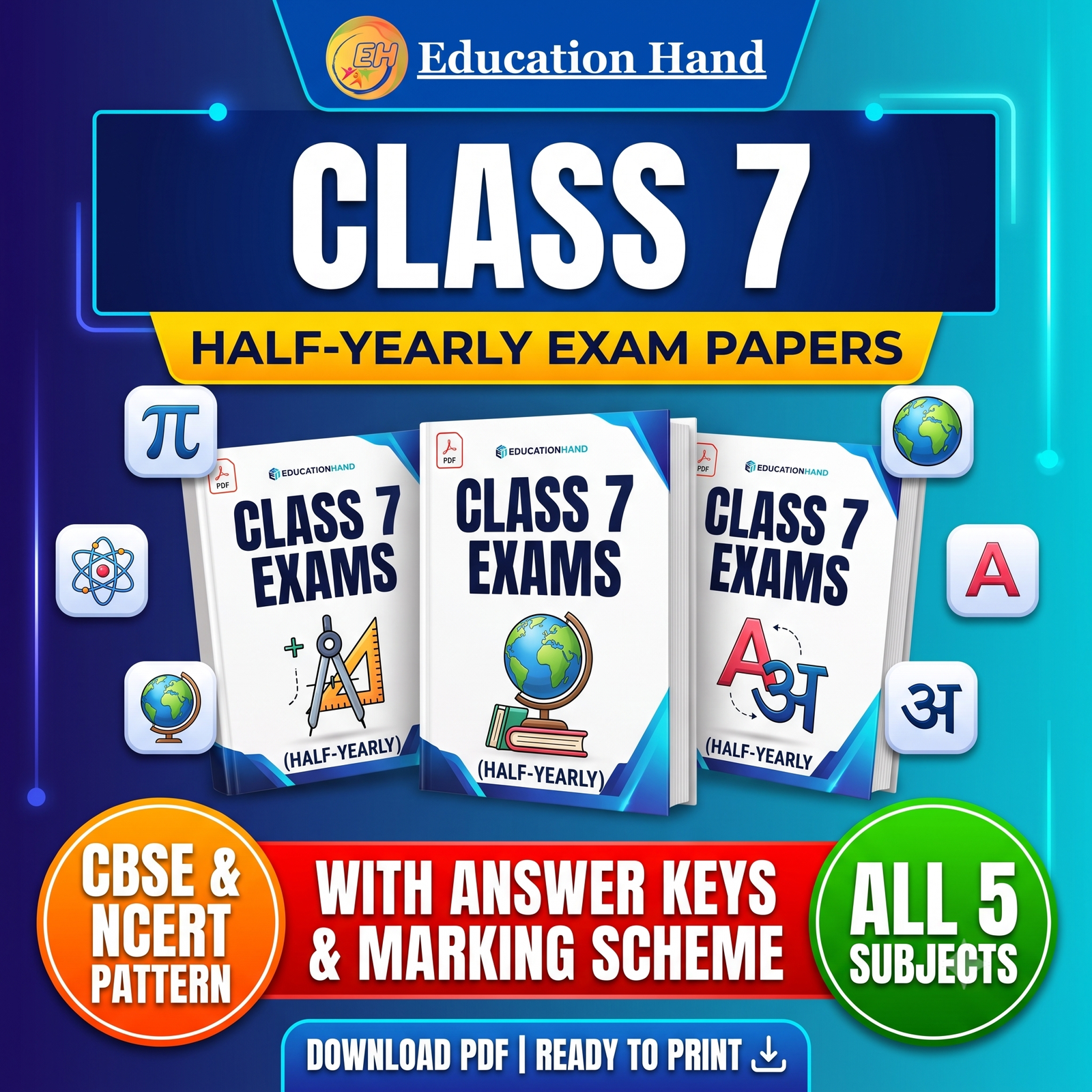 Class 7 All Question Paper with Answer Key